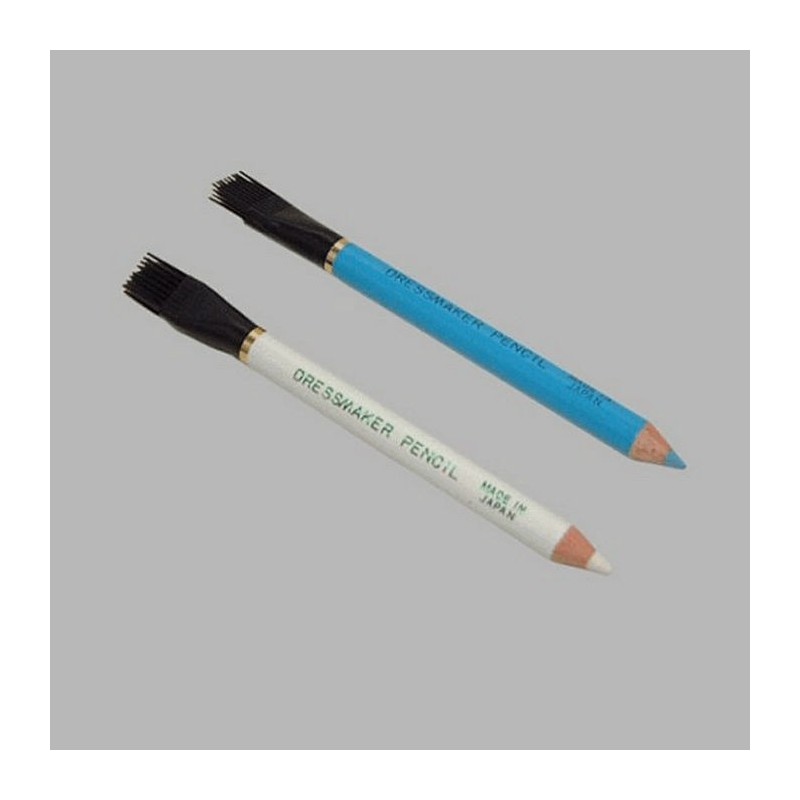 crayon pour les patrons de vêtements couleurs blanc et bleu