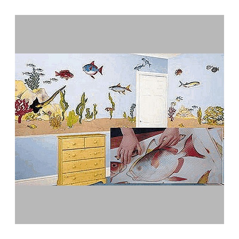 Decorations for kidsrooms of frieze frame design Underwater World