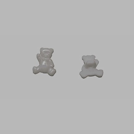 button bear white 15 mm