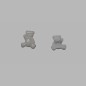 bouton ours blanc 15 mm