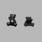 bouton ours noir 15 mm