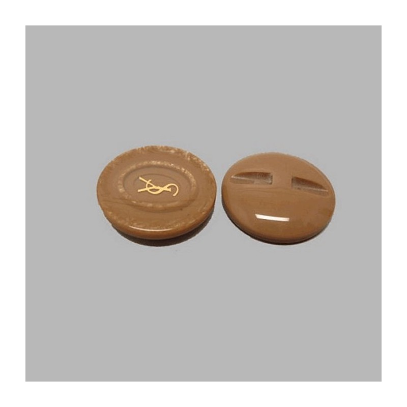 Button brown 25 mm