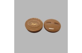 Button brown 25 mm