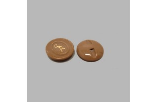 Bouton brun 22 mm