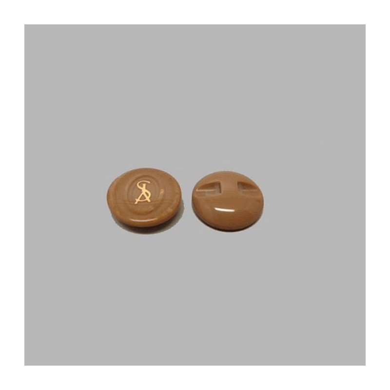 Bouton brun 17 mm