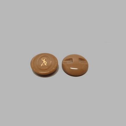 Bouton brun 17 mm