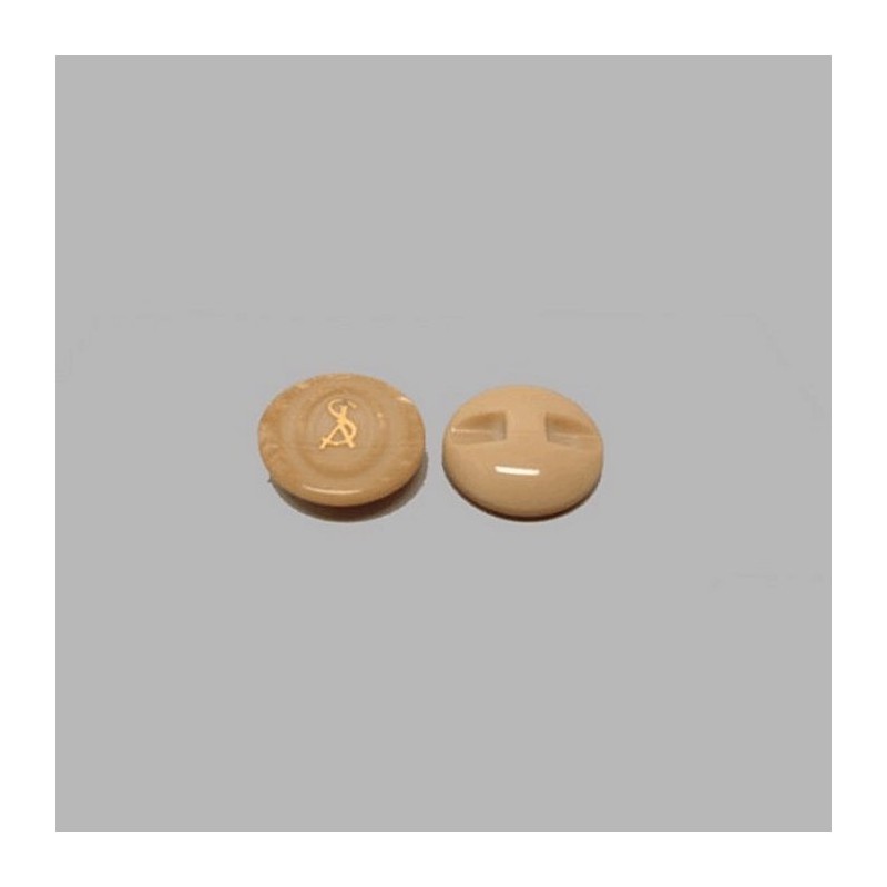 Bouton brun clair 17 mm