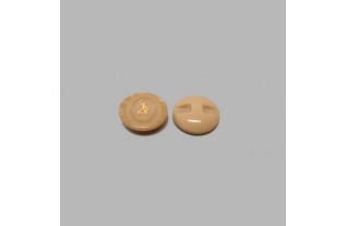 Button light brown 17 mm