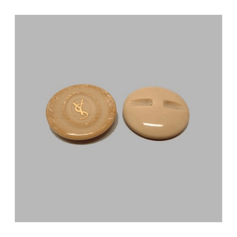 Bouton brun clair 25 mm