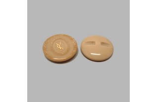 Bouton brun clair 25 mm