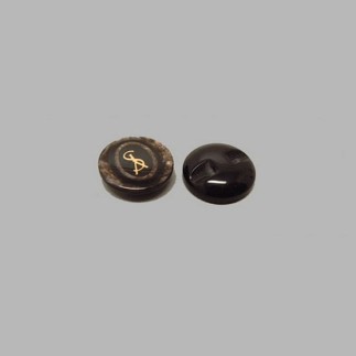 Button Brown-Black 17 mm