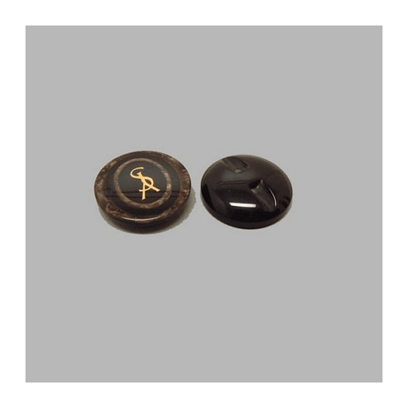 Button Brown-Black 22 mm