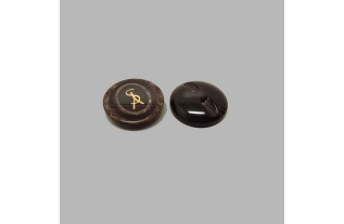 Knoop bruin zwart 22 mm