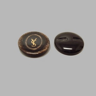 Bouton Brun-noir 25 mm