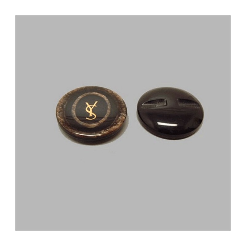 Knoop bruin zwart 25 mm Knoop bruin zwart 25 mm