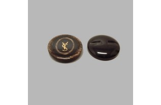Button Brown-Black 25 mm