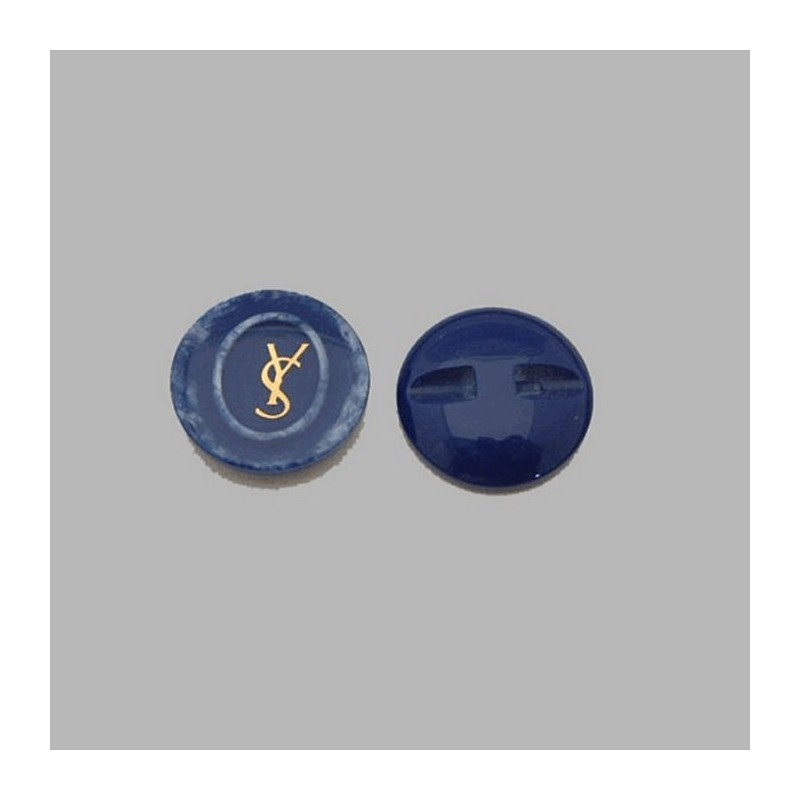 button for sewing onto fabrics color blue 20 mm