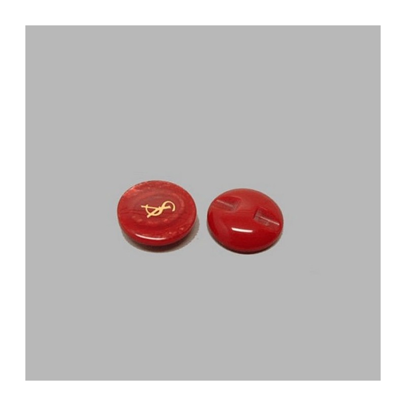 Button bordeaux Red 17 mm