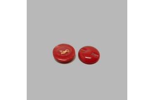 Button bordeaux Red 17 mm