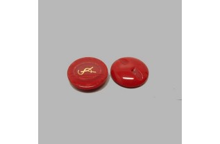 Bouton Bordeaux rouge 22 mm