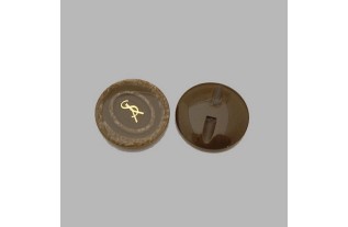 button for sewing onto fabrics color tint green 30 mm