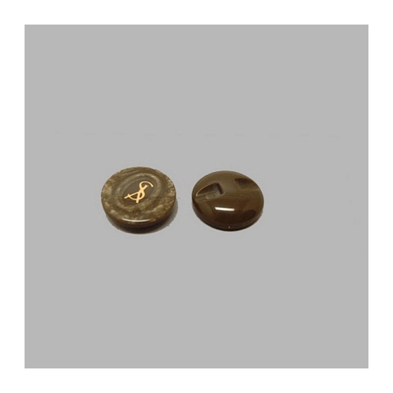 Button green-gold 17 mm