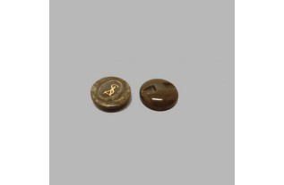 Button green-gold 17 mm