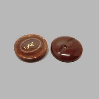 Bouton brun foncé 25 mm