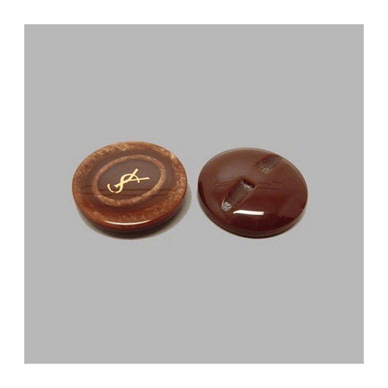 Bouton brun foncé 25 mm