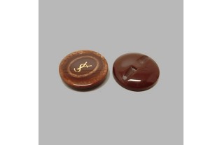 Button dark brown 25 mm