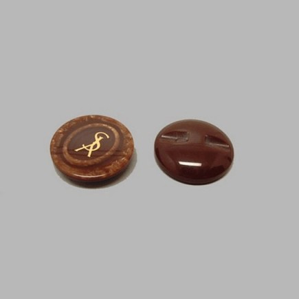 Knoop donkerbruin 22 mm