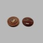Bouton brun foncé 22 mm