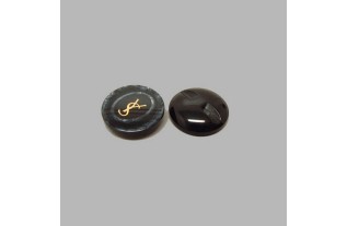 Bouton noir-bleu 22 mm