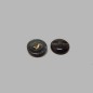 Bouton noir-bleu 17 mm