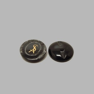 Bouton noir-gris 22 mm
