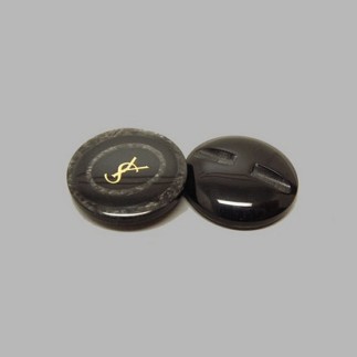 Bouton noir-gris 25 mm