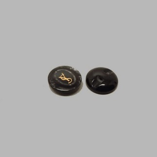 Button black-grey 17 mm
