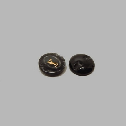 Bouton noir-gris 17 mm