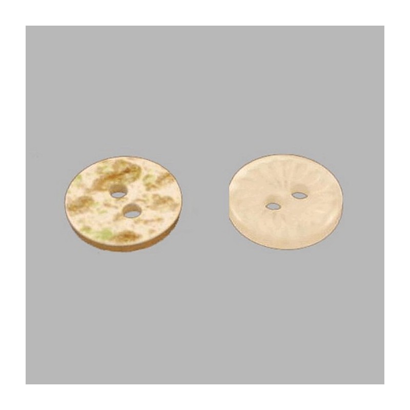 button for clothing color white-green-grey 20 mm