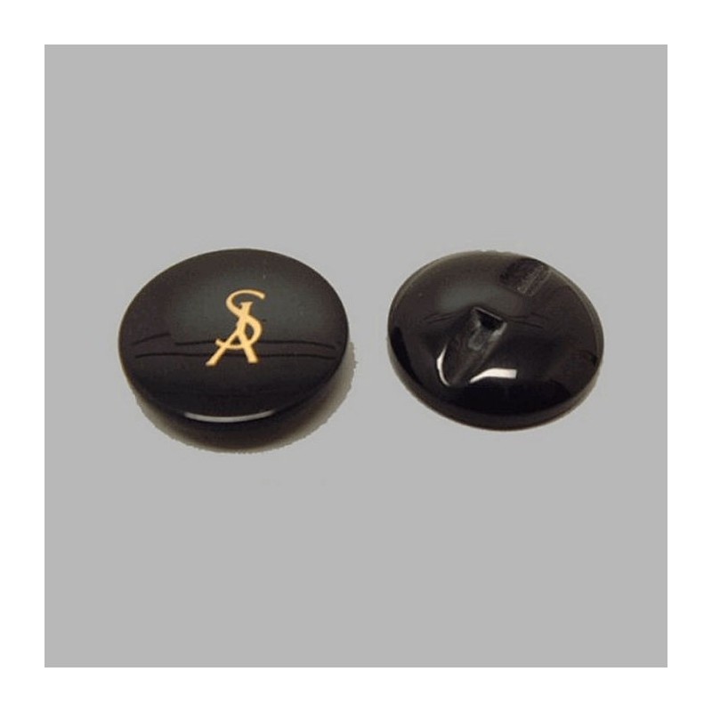 Bouton noir 22 mm