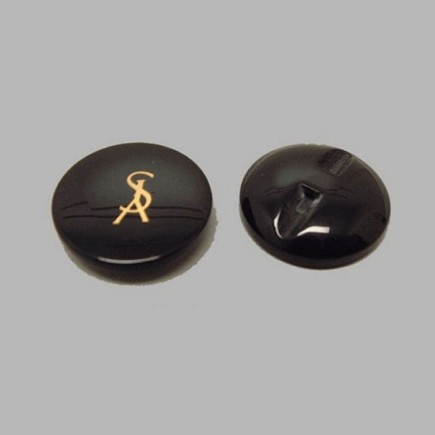Button black 22 mm