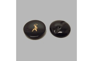 Bouton noir 22 mm