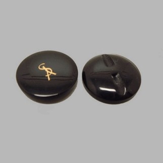 Button black 25 mm