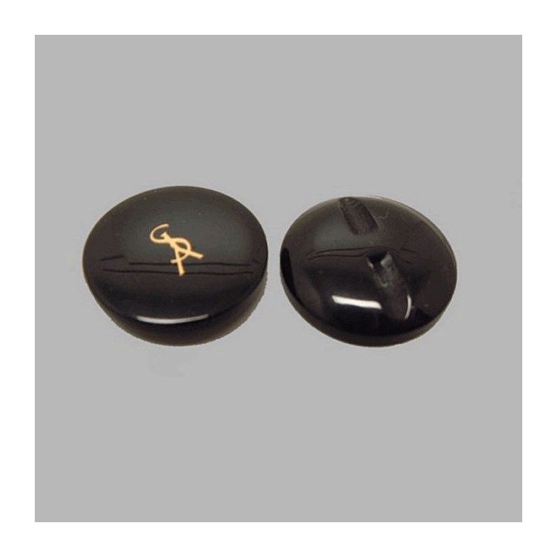 Button black 25 mm