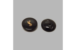 Bouton noir 17 mm