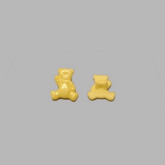 Bouton ours jaune 15 mm