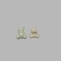 Bouton ours vert clair 15 mm