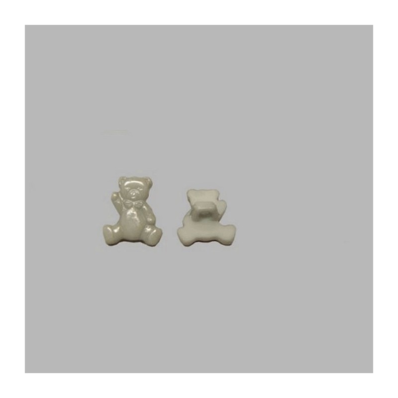 Button bear grey 15 mm