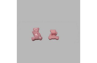 Knoop beertje paars 15 mm