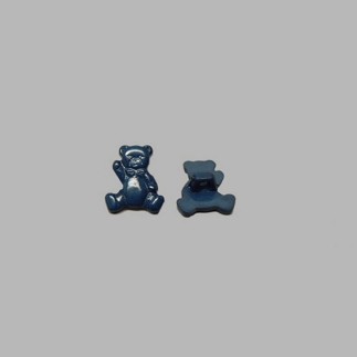 Bouton ours bleu foncé 15 mm